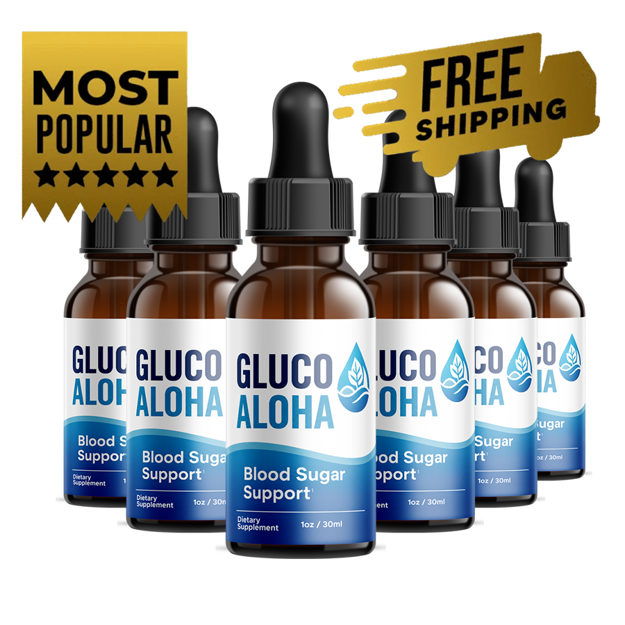 GlucoAloha blood sugar support bottles